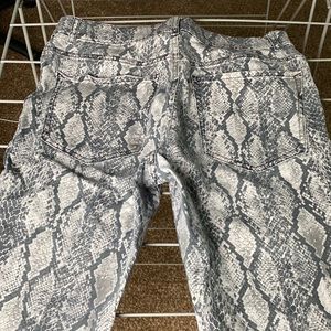 Snake print high rise super soft jeans leggings